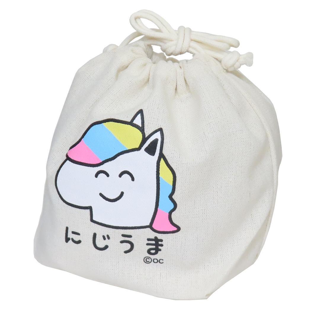おえかきさん 巾着袋 マチ付ききんちゃくポーチ にじうまさん オクタニ 新学期準備雑貨 小物入れ おもしろ雑貨 グッズ メール便可 シネマコレクション