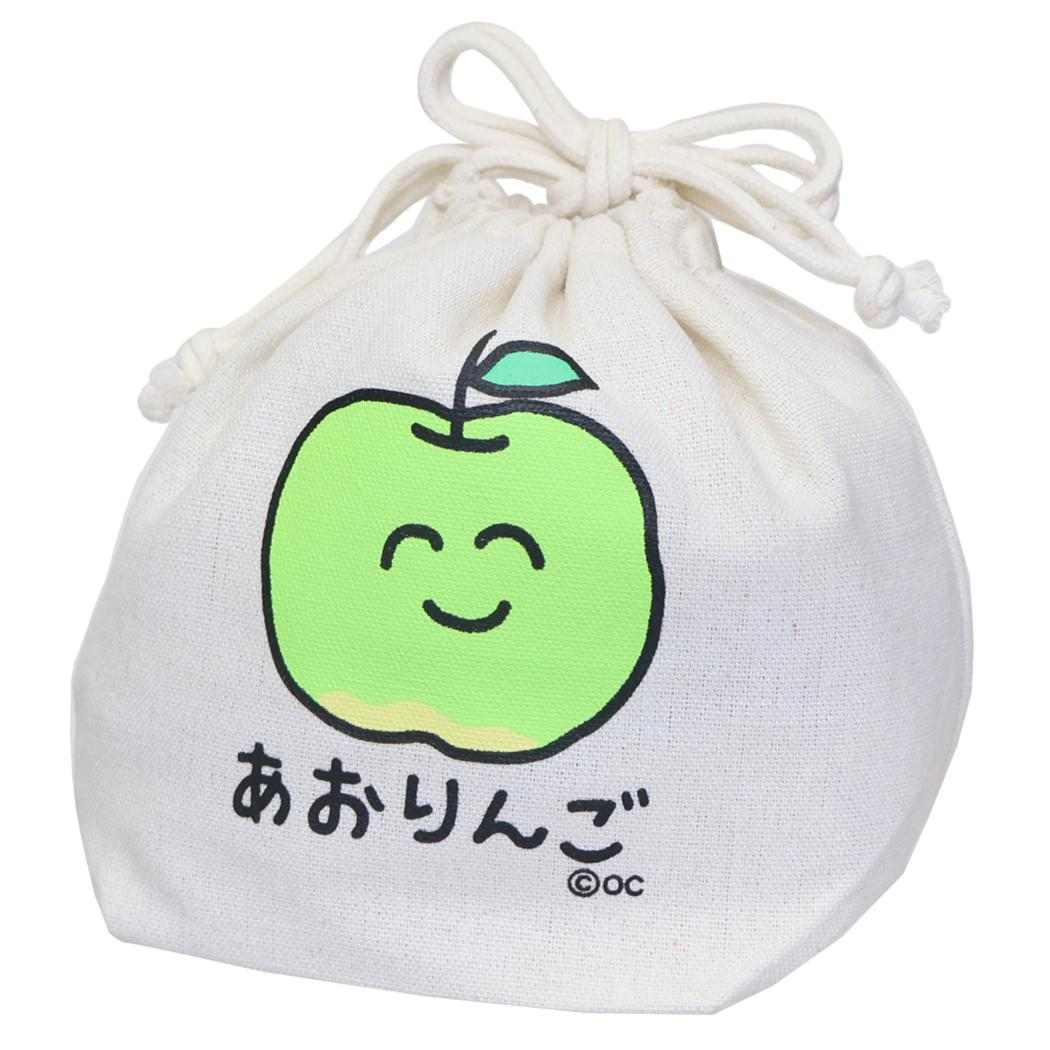 おえかきさん 巾着袋 マチ付ききんちゃくポーチ あおりんごさん オクタニ 小物入れ かわいい グッズ メール便可 シネマコレクション