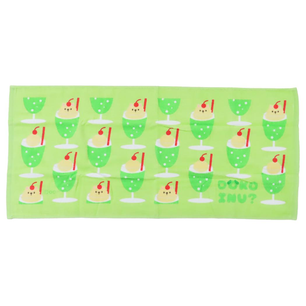 DOKOINU? フェイスタオル プリントロングタオル ドコイヌ クリームソーダ オクタニ おもしろタオル 面白雑貨 グッズ メール便可 シネマコレクション