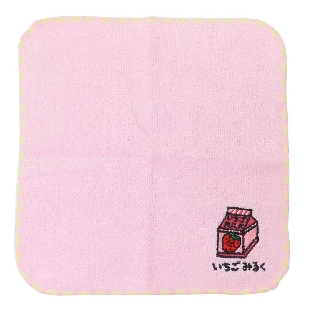 おえかきさん ミニタオル MINI TOWEL いちごみるくさん オクタニ 刺繍 ワンポイント 汗拭きタオル グッズ メール便可 シネマコレクション