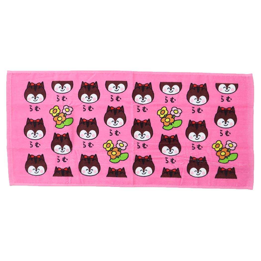 クッピーラムネxおえかきさん フェイスタオル TOWEL ロングタオル らむさん オクタニ おもしろタオル キャラクター グッズ メール便可 シネマコレクション