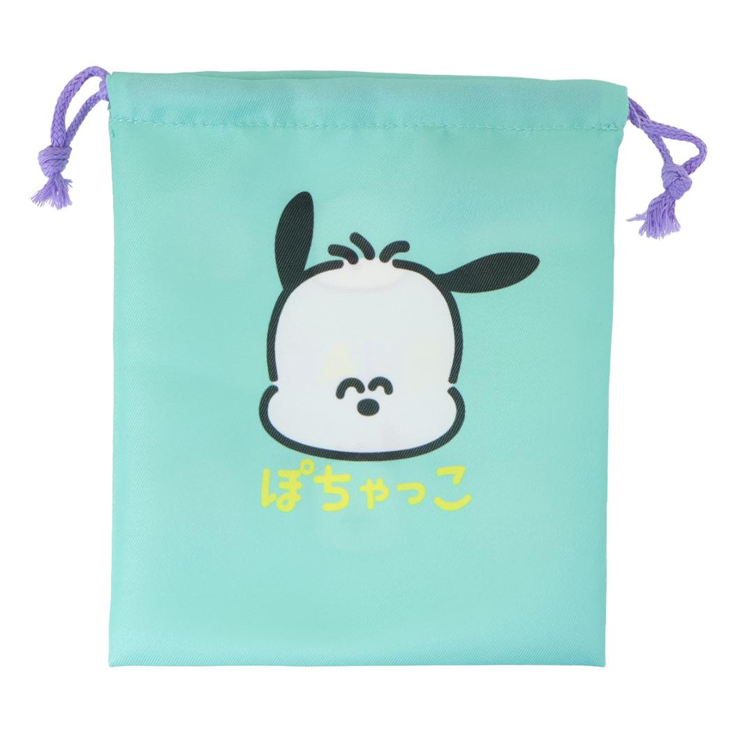 ポチャッコ 巾着袋 キンチャク マチ無し ぽちゃっこ ミント サンリオ オクタニ きんちゃくポーチ 小物入れ キャラクター グッズ メール便可 シネマコレクション