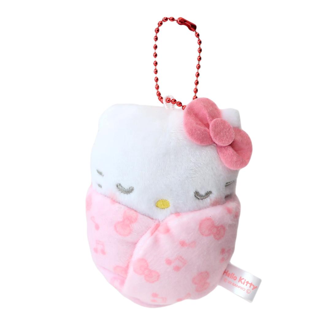 ハローキティ ぬいぐるみボールチェーン おくるみマスコット サンリオ オスト かわいい キャラクター グッズ シネマコレクション