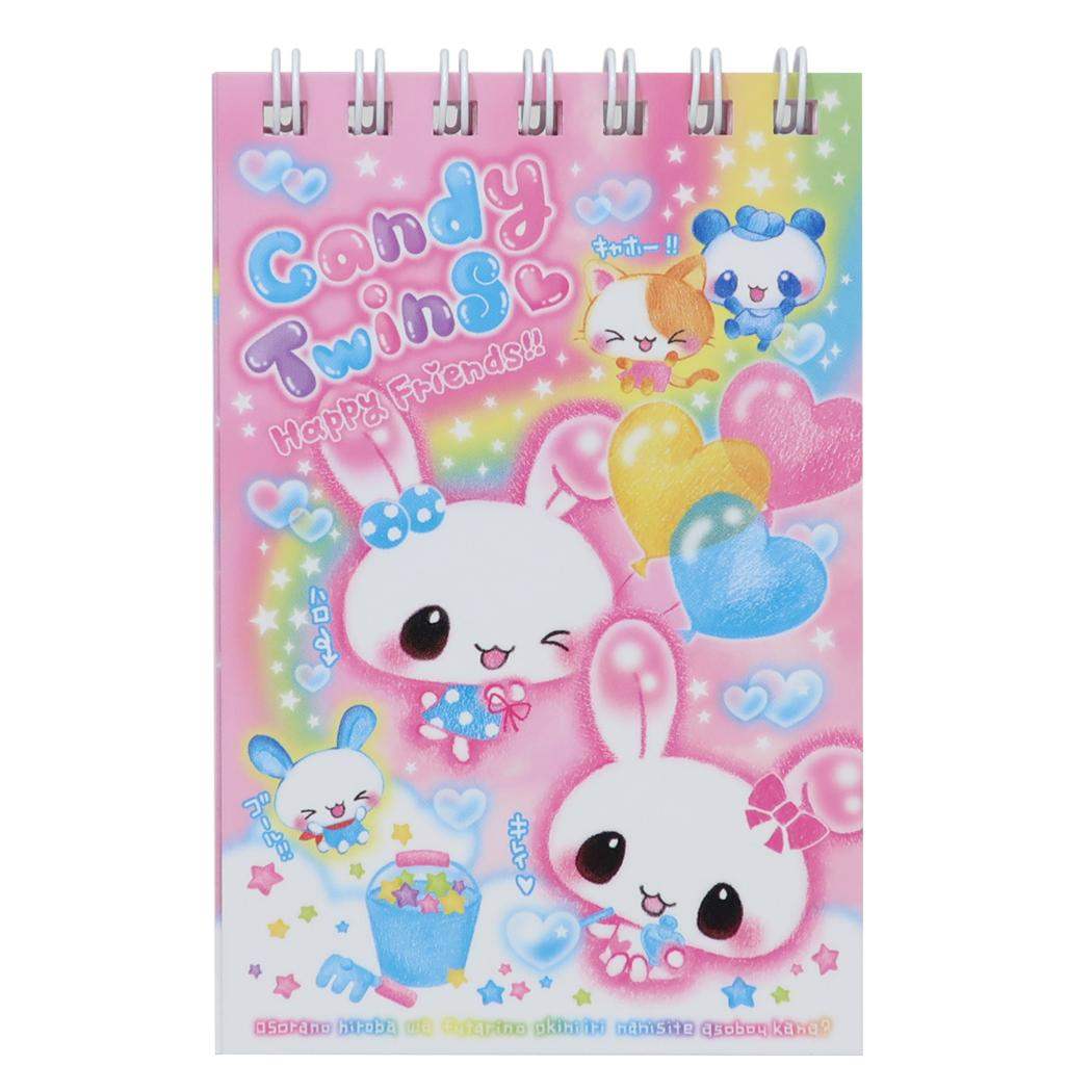 キャンディツインズ メモ帳 リングメモ ハッピーフレンズ クーリア 新学期準備文具 平成レトロキャラクター Y2K グッズ メール便可 シネマコレクション