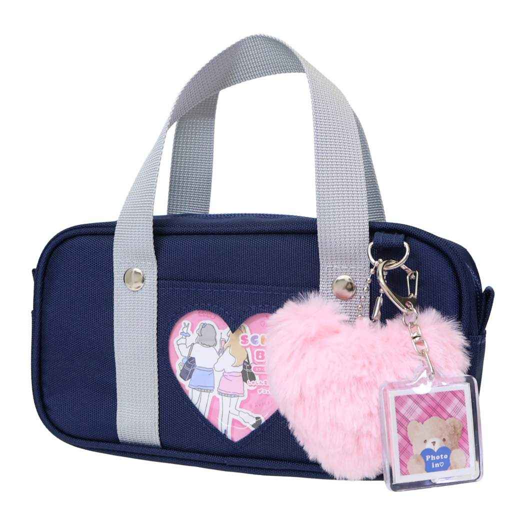 ペンケース スクールBAG型ペンポーチ ネイビー クーリア 新学期準備文具 かわいい かわいい グッズ シネマコレクション
