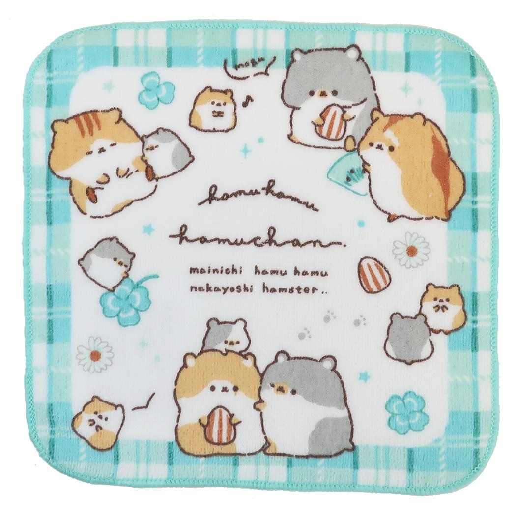 ミニタオル ハンカチタオル はむはむちゃん クーリア 汗拭きタオル かわいい ネームタグ付き グッズ メール便可 シネマコレクション