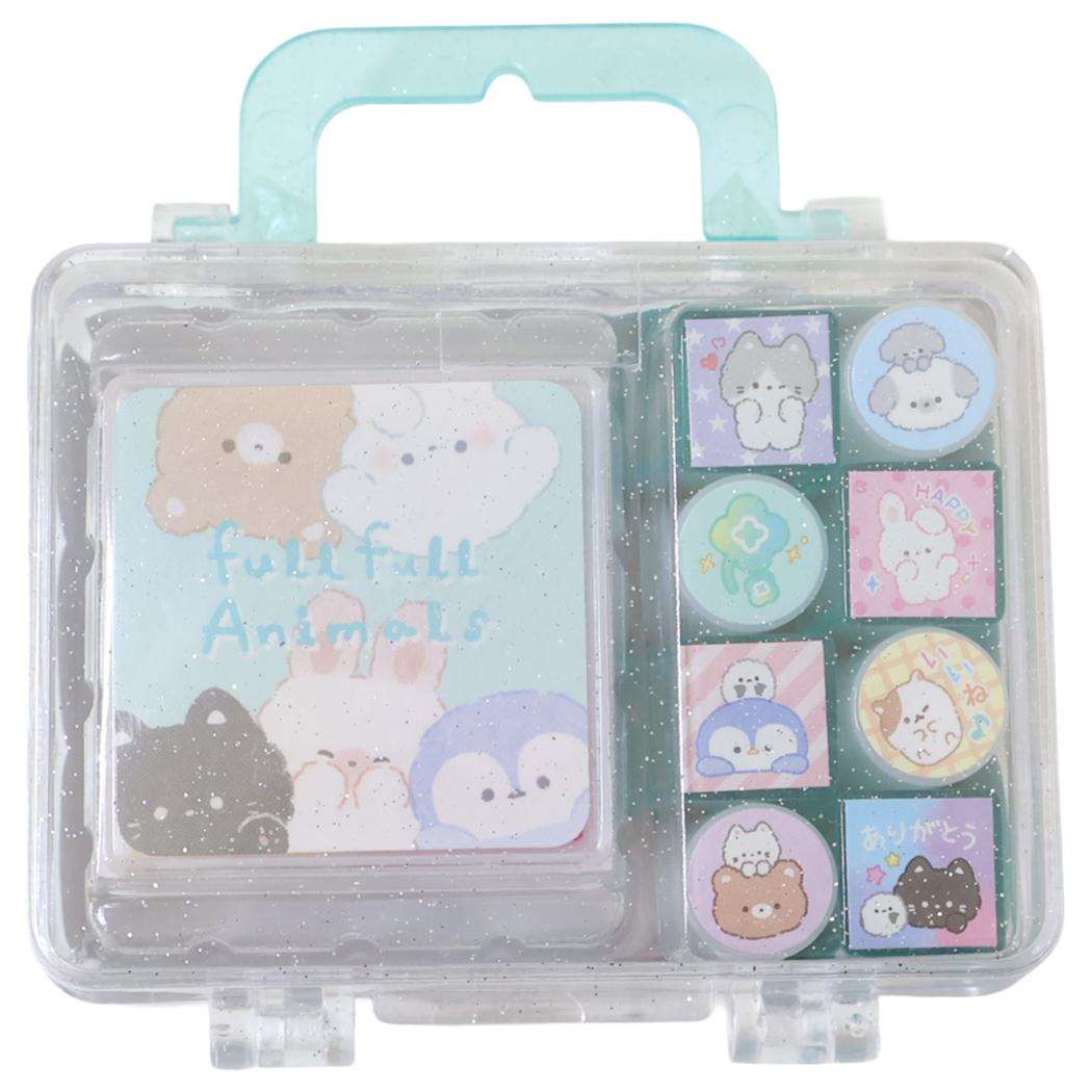 はんこセット スタンプセット フルフルアニマル クーリア 手帳デコ かわいい グッズ シネマコレクション