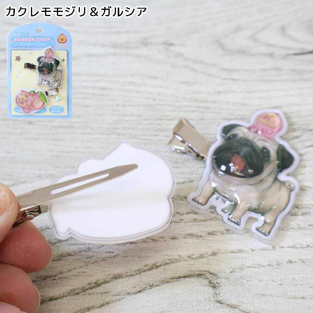 こびとづかん ヘアクリップ ボンボンドロップ 前髪クリップ カクレモモジリ&ガルシア クーリア
