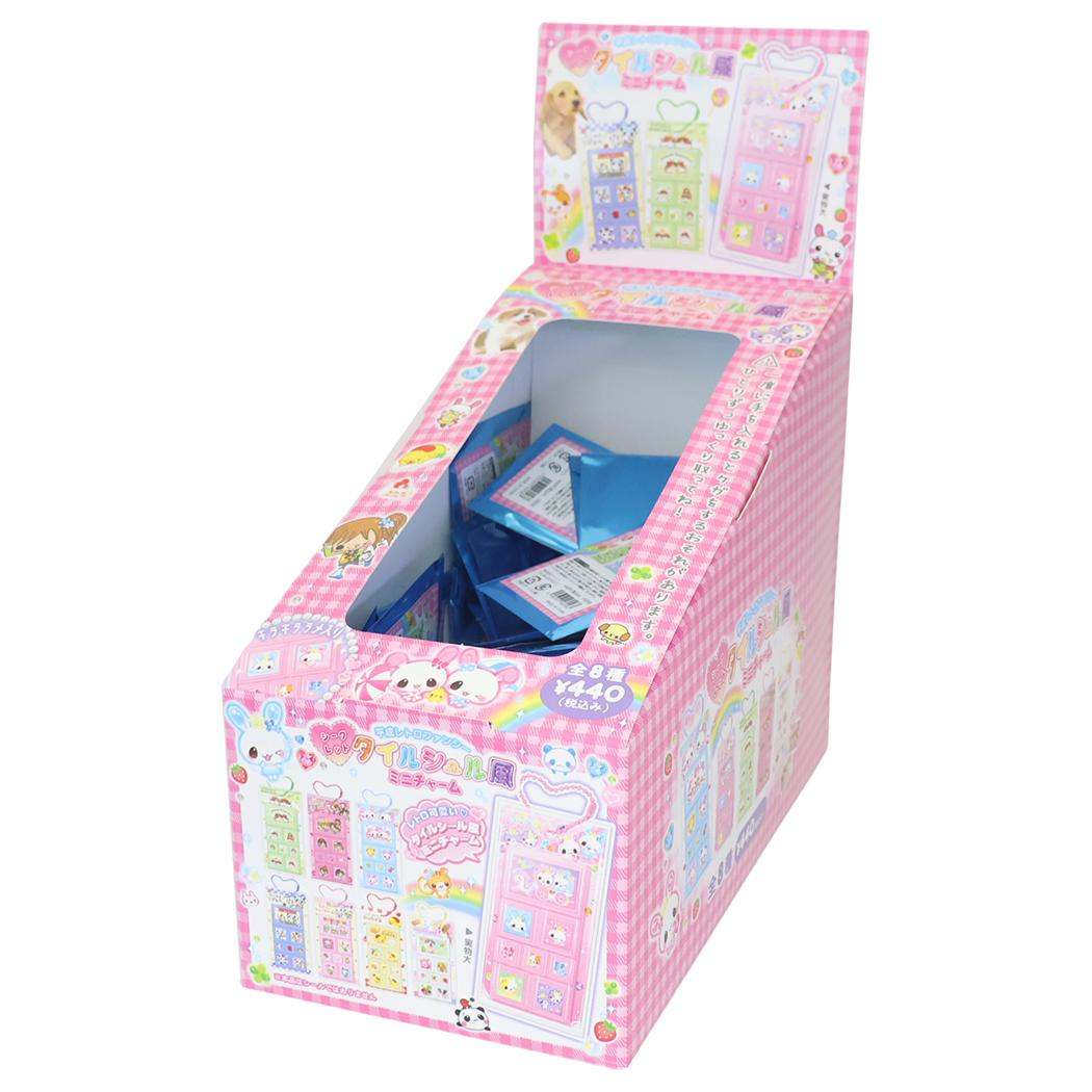 おもちゃ 平成レトロファンシー シークレット タイルシール風 ミニチャーム 全8種 BOX 80個セット クーリア