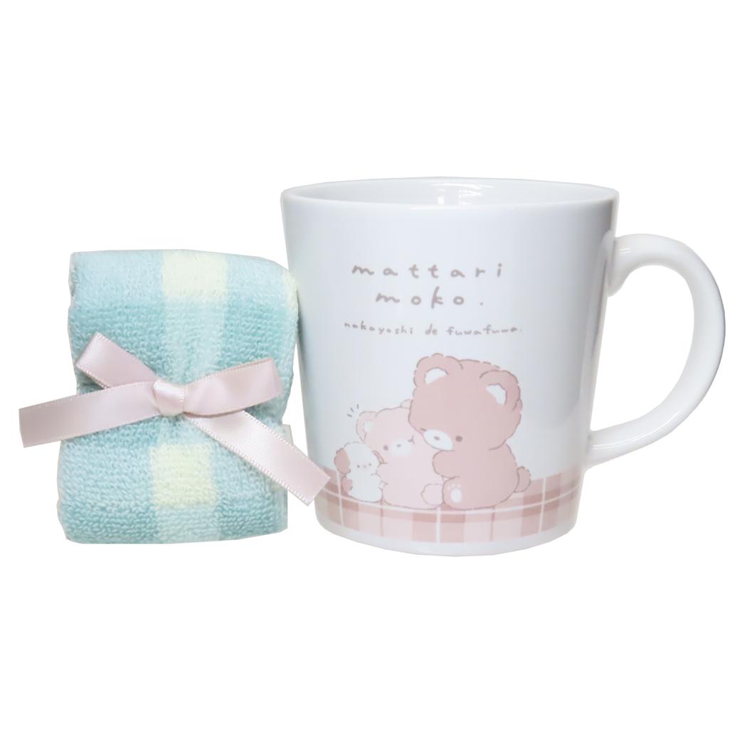 食器ギフト マグカップ&タオルセット まったりもこ くま クーリア マグカップ&ミニタオル プレゼント グッズ シネマコレクション