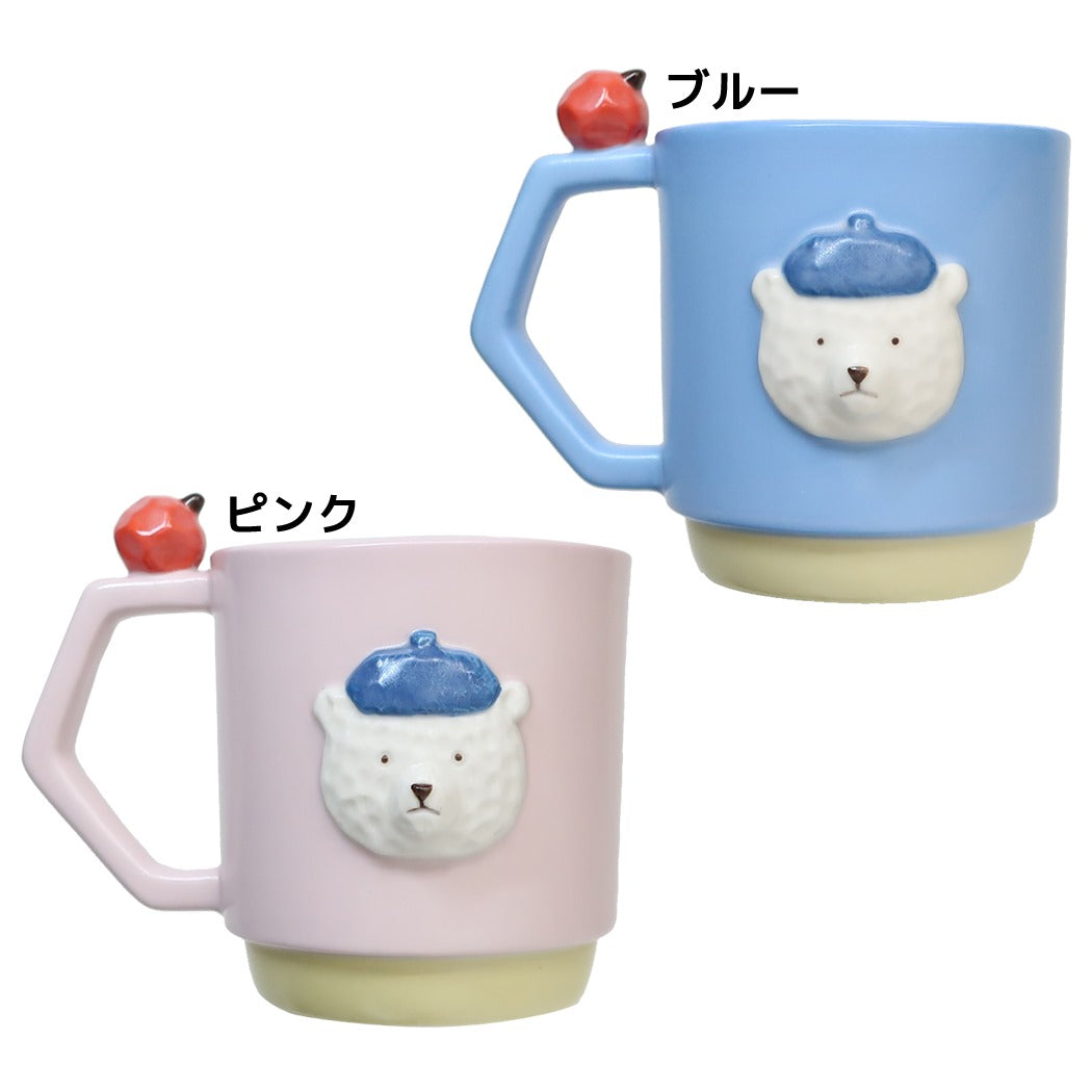 マグカップフィギュア付きマグベレーベアブルーアニマルサンアートプレゼントギフトおもしろ雑貨食器グッズシネマコレクション