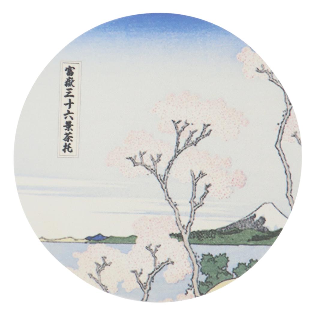 富獄三十六景 テーブルウェア 溶岩石コースター 桜 サンアート お土産 プレゼント 風景版画 グッズ メール便可 シネマコレクション