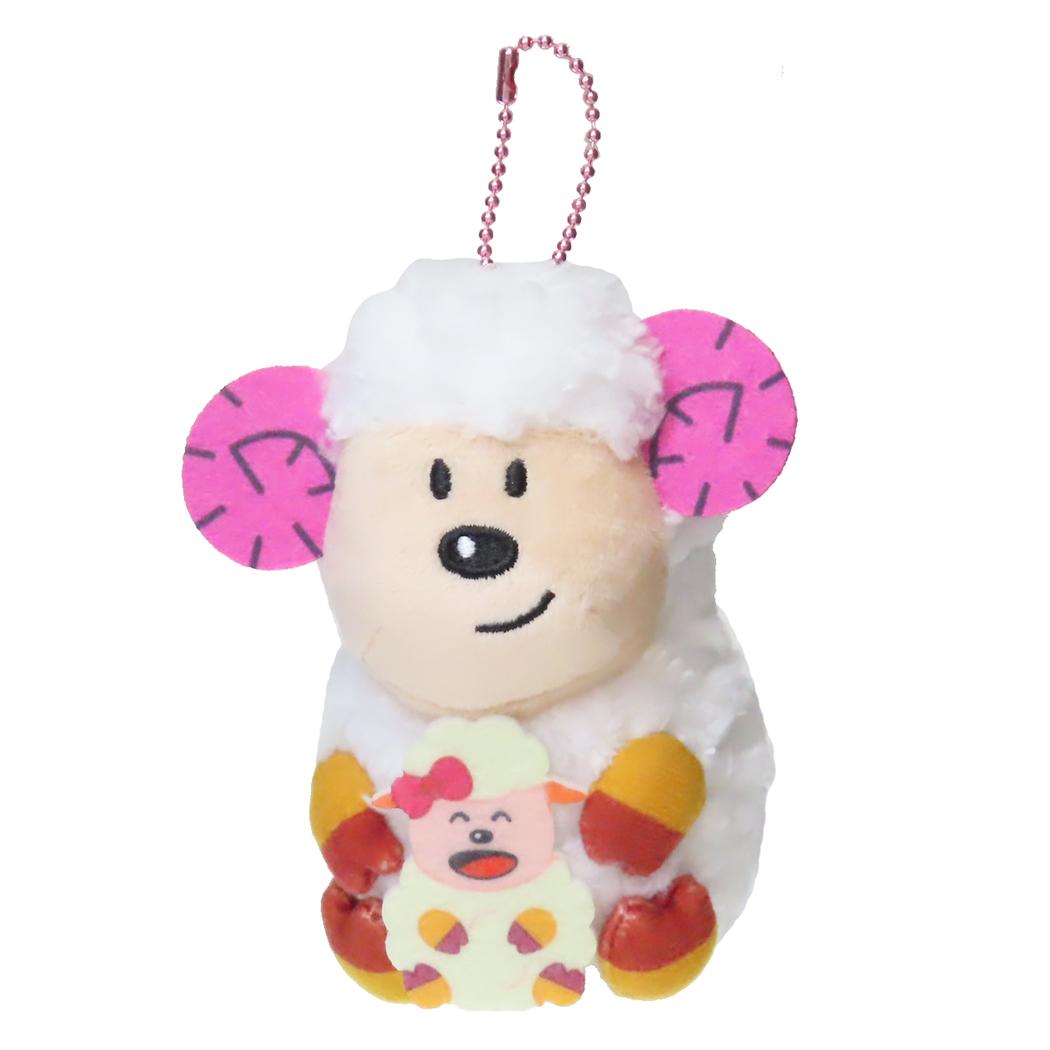 たべっ子どうぶつ マスコット ぬいぐるみボールチェーン ひつじ たべっ子BABY ギンビス エスケイジャパン プレゼント キャラクター グッズ シネマコレクション
