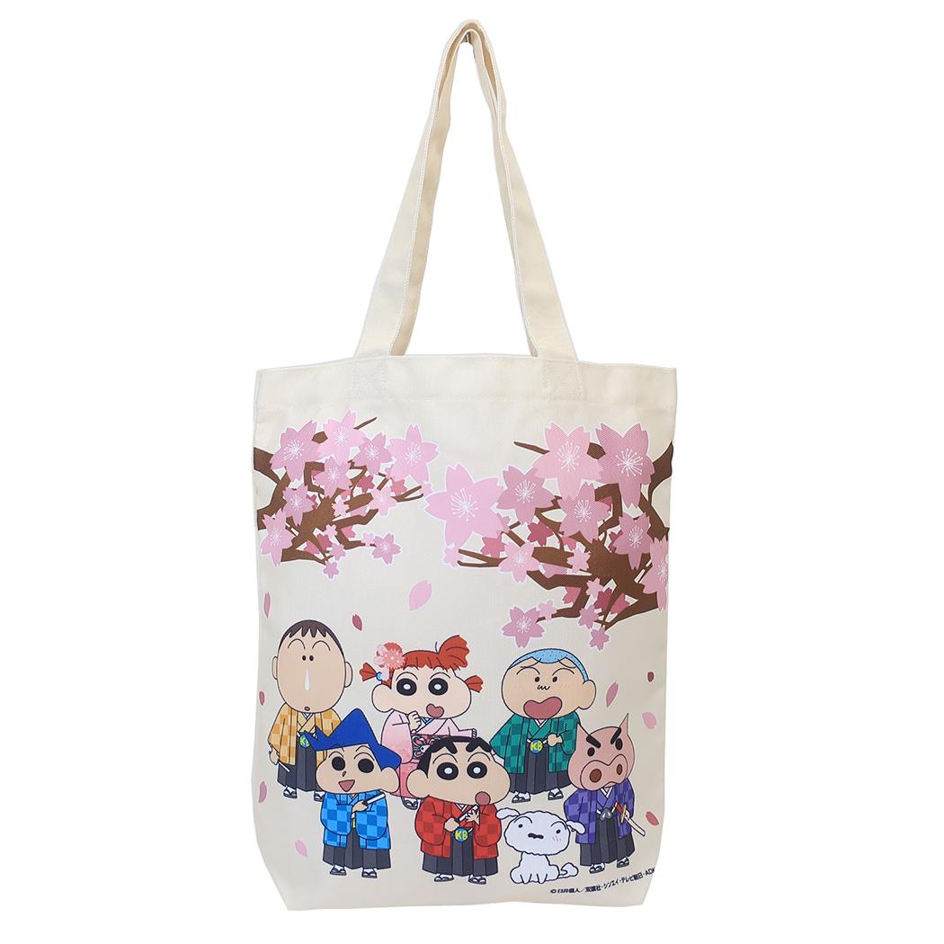 クレヨンしんちゃん 手提げかばん トートバッグ 日本アートシリーズ カスカベ防衛隊 桜 エスケイジャパン サブバッグ アニメキャラクター グッズ メール便可 シネマコレクション