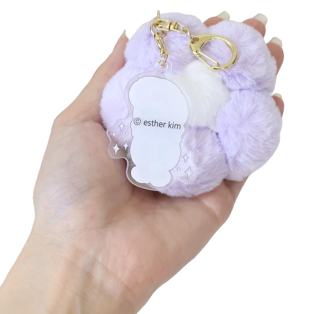エスターバニー キーリング ふわふわキーホルダー ラベンダーバニー Esther Bunny