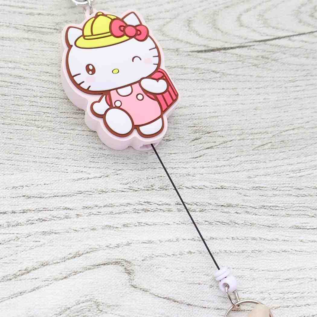 ハローキティ キーリング ラバーリールキーホルダー ゆめいろランドセル サンリオ エスケイジャパン