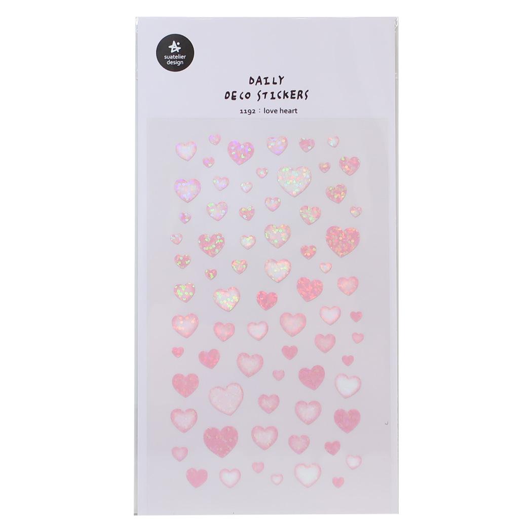 シールシート スワテリエステッカー love heart S&C デコレーション DECOシール かわいい グッズ メール便可 シネマコレクション