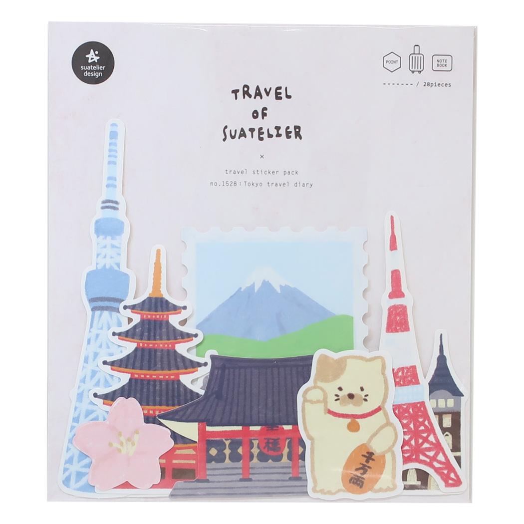 ダイカットシール スワテリエステッカー Tokyo travel diary S&C デコレーション DECOシール かわいい グッズ メール便可 シネマコレクション