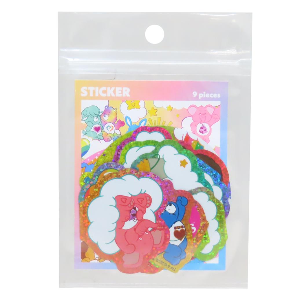 ケアベア フレークシール フレークステッカーS カズン CareBears S&C デコレーション DECOシール キャラクター グッズ メール便可 シネマコレクション