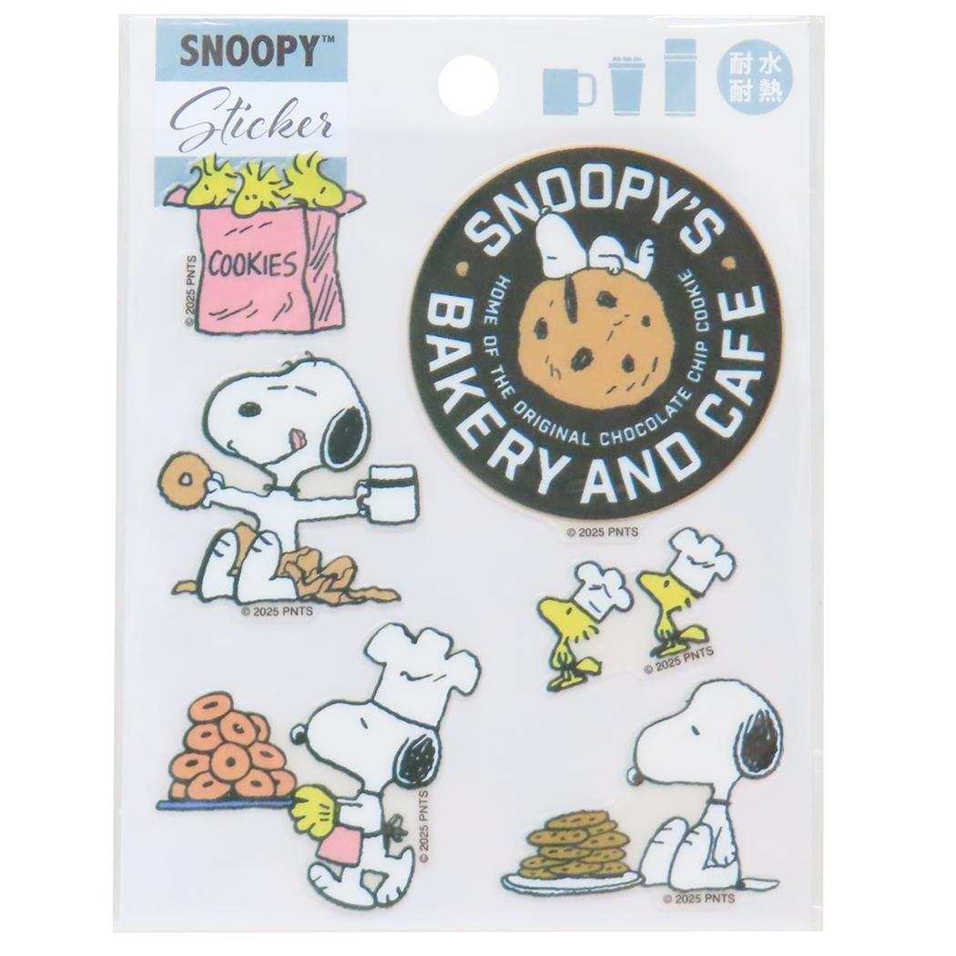 スヌーピー ステッカー 耐熱耐水ステッカー カフェ ピーナッツ S&C 貼って剥がせる デコレーション DECOシール キャラクター グッズ メール便可 シネマコレクション