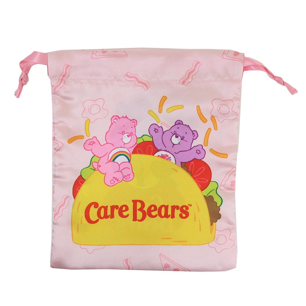 ケアベア 巾着袋 リボン巾着 フード CareBears スモールプラネット きんちゃくポーチ 小物入れ キャラクター グッズ メール便可 シネマコレクション