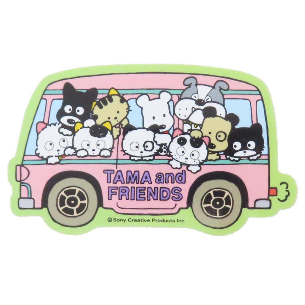 タマ&フレンズ ダイカットシール キャラクターステッカー バス スモールプラネット ダイカットビニールステッカー デコシール 耐水性 キャラクター グッズ メール便可 シネマコレクション