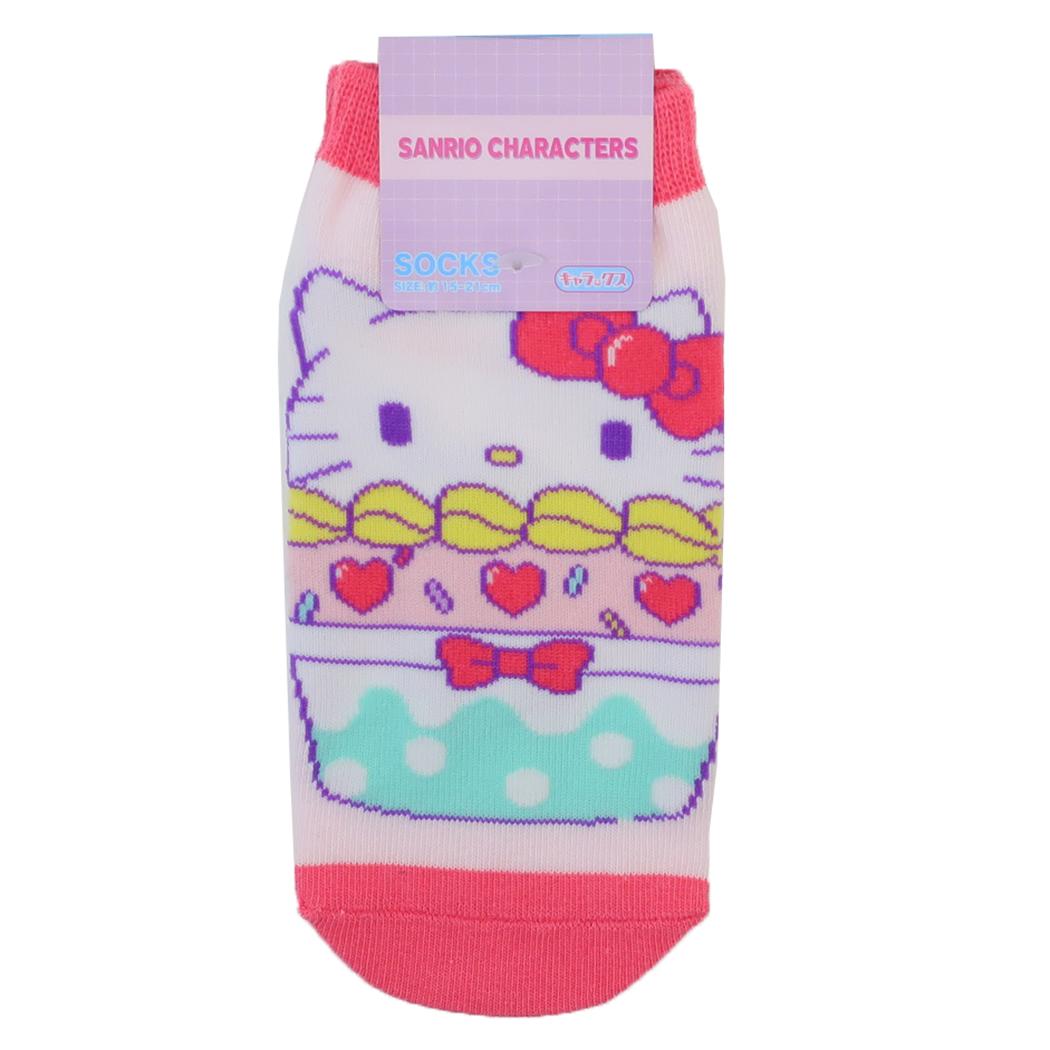 ハローキティ 小学生用靴下 ジュニアソックス カップケーキ サンリオ スモールプラネット キャラックス 子ども キャラクター グッズ メール便可 シネマコレクション