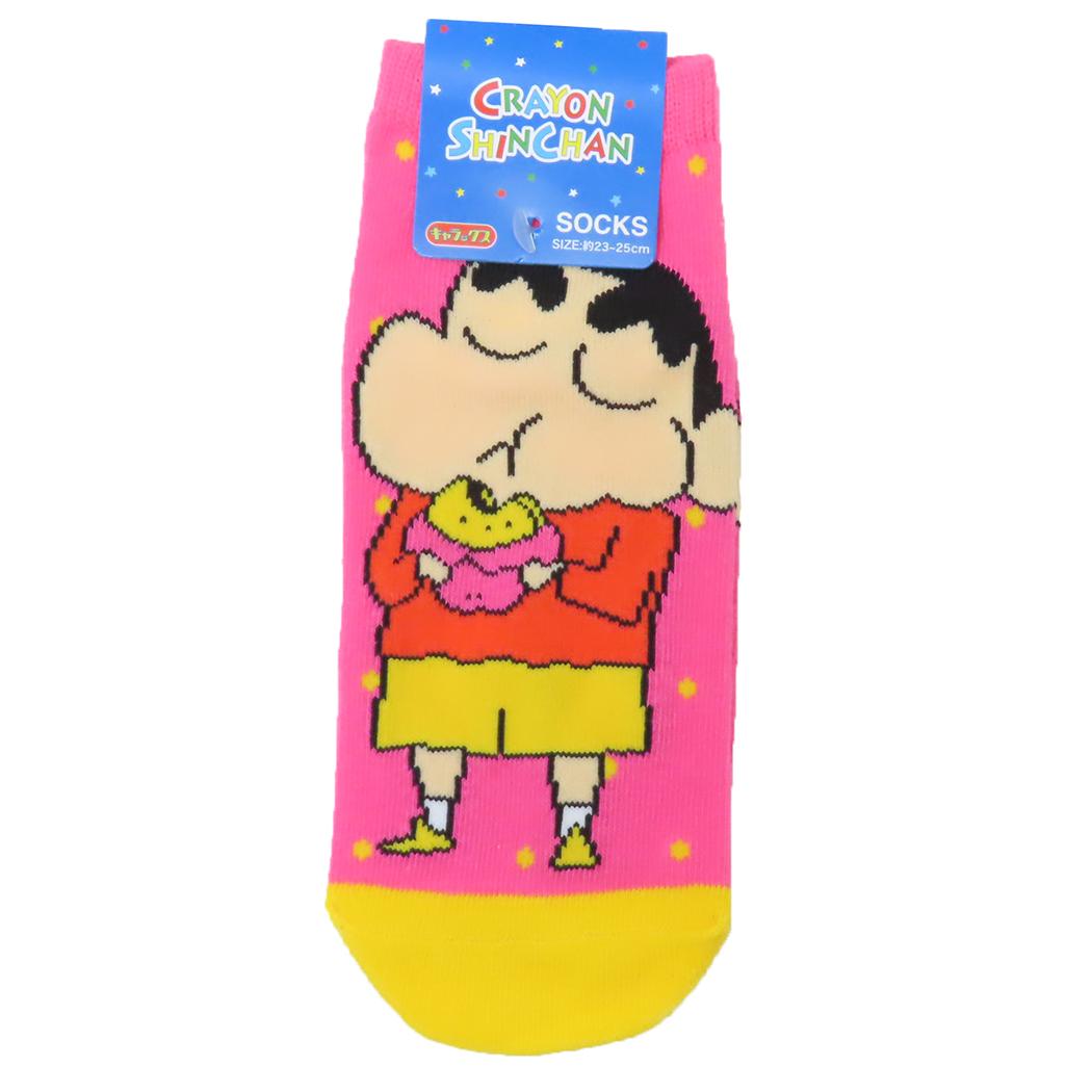 クレヨンしんちゃん 女性用靴下 レディースソックス ハンバーガー スモールプラネット キャラックス 大人向け アニメキャラクター グッズ メール便可 シネマコレクション