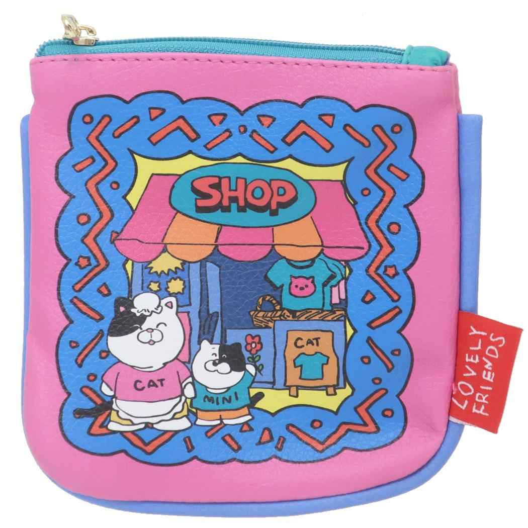 ラブリーフレンズ フラットポーチ ミニポーチ ねこ親子 スモールプラネット 小物入れ かわいい グッズ メール便可 シネマコレクション