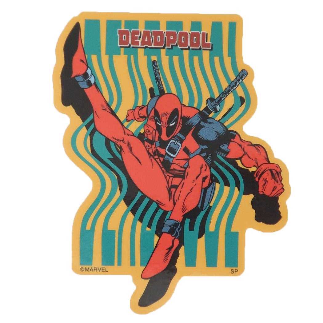 デッドプール ダイカットシール キャラクターステッカー キック MARVEL スモールプラネット ダイカットビニールステッカー デコシール 耐水性 キャラクター グッズ メール便可