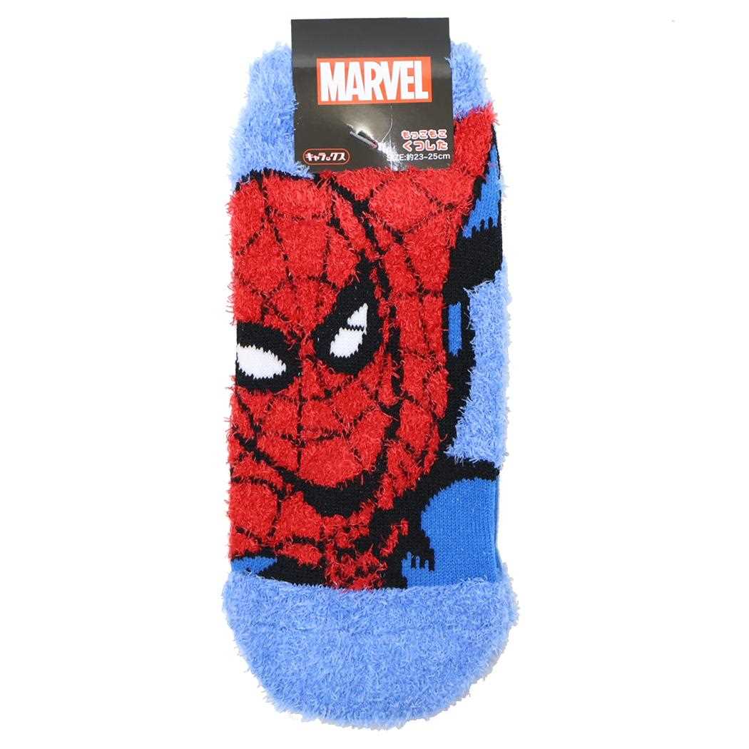 スパイダーマン 女性用防寒靴下 もっこもこ靴下 BL MARVEL スモールプラネット レディースソックス ウォーマー雑貨 キャラクター グッズ メール便可
