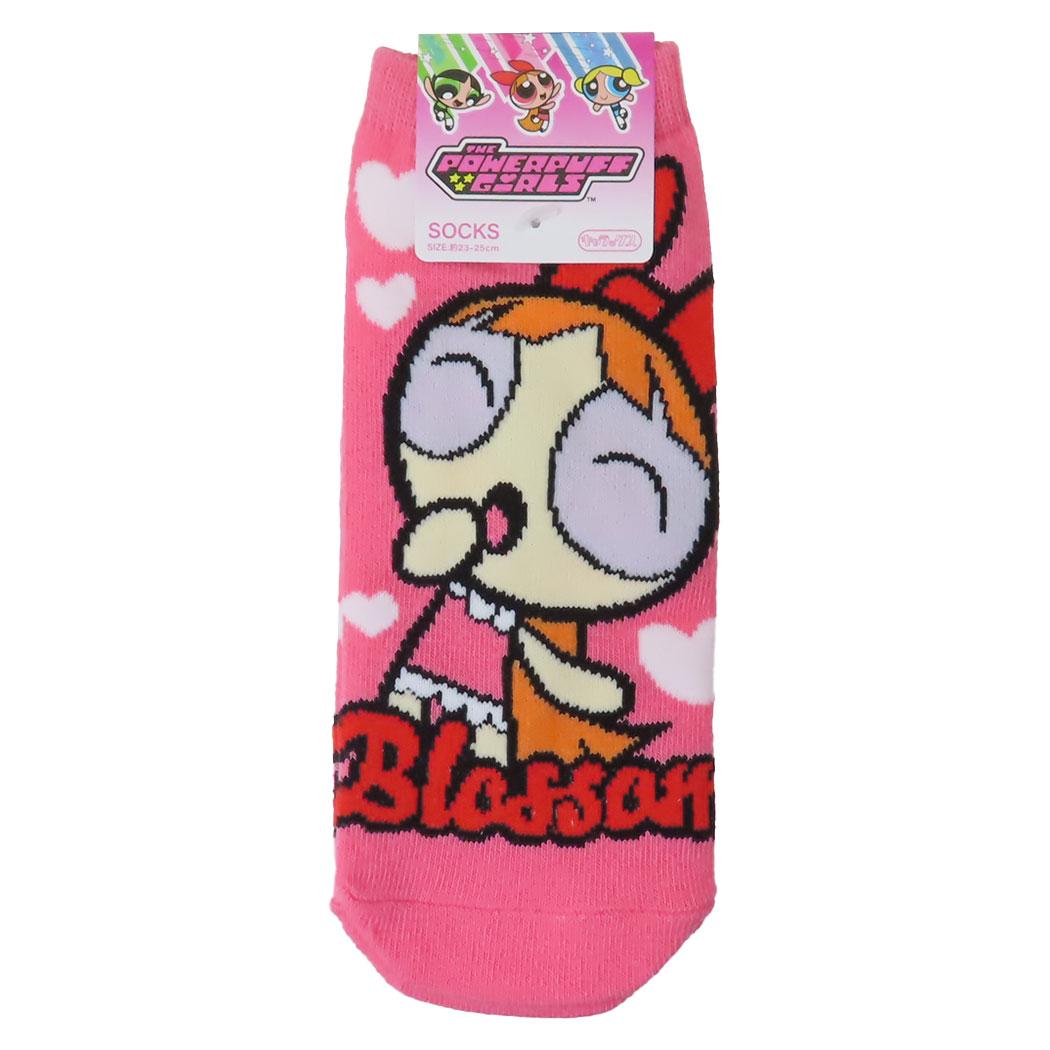 パワーパフガールズ 女性用靴下 レディースソックス おやすみ ブロッサム スモールプラネット キャラックス 大人向け キャラクター グッズ メール便可 シネマコレクション