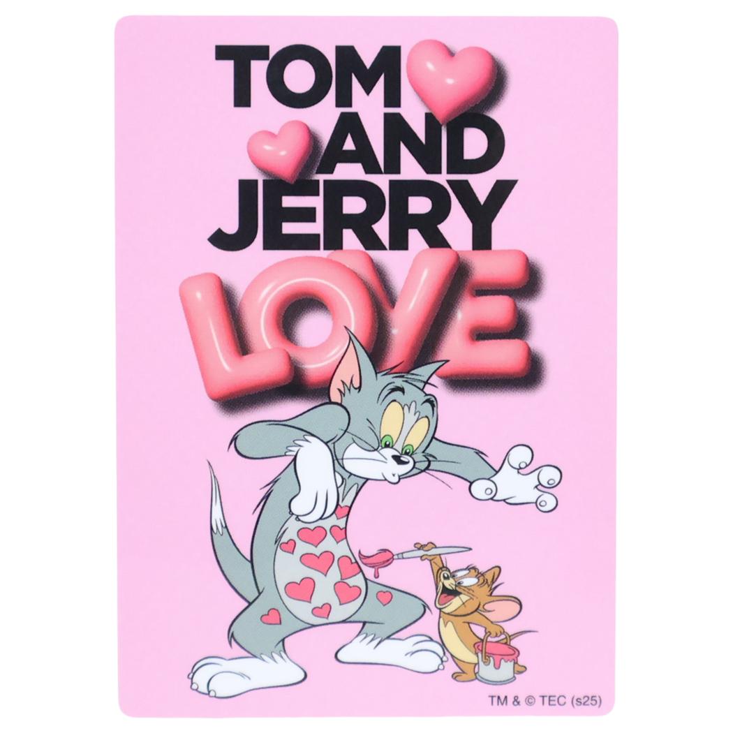 トムとジェリー ダイカットシール キャラクターステッカー LOVE ワーナーブラザース スモールプラネット デコシール 耐水性 日本製 キャラクター グッズ メール便可 シネマコレクション