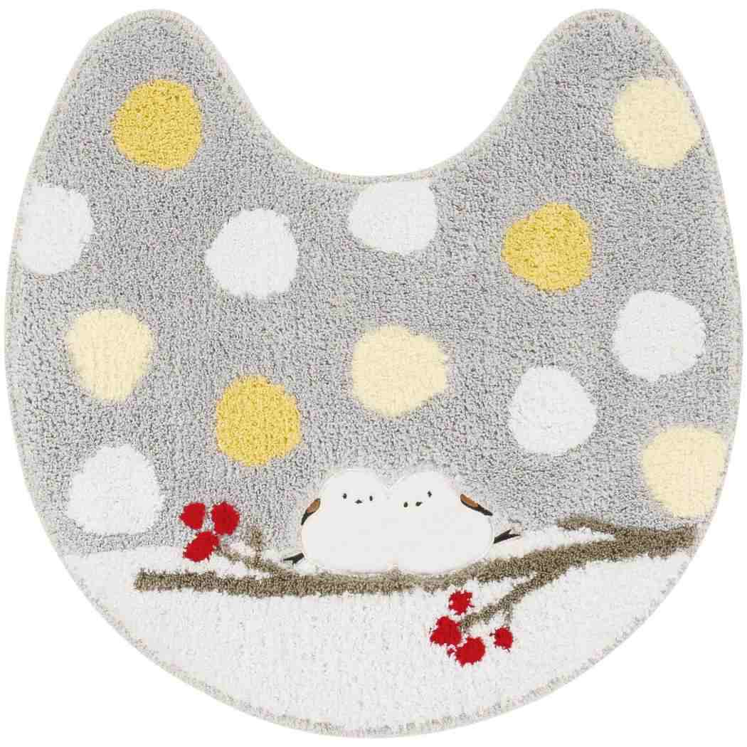 シマエナガちゃん トイレ用品 トイレマット グレー センコー 新生活雑貨 かわいい グッズ シネマコレクション