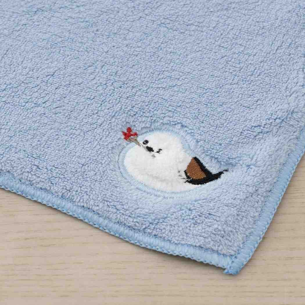 シマエナガちゃん トイレ用品 シマエナガちゃん ミニタオル ブルー センコー