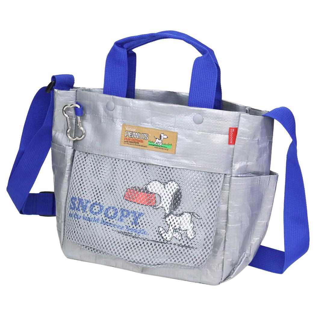 スヌーピー トートバッグ IP.SQ.Buddy.Peanuts-1E SQUAREお散歩バッグ SILVER ピーナッツ ルートート ショルダー 2way 軽量 プレゼント キャラクター グッズ シネマコレクション