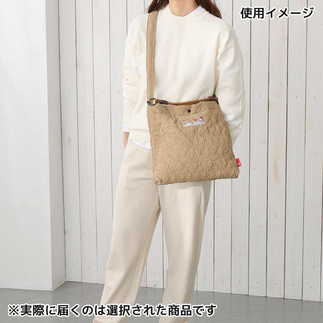 スヌーピー ショルダーバッグ 2wayバッグ キルティング IP.SQ2wayキルト.Peanuts-1N Beige ピーナッツ ルートート