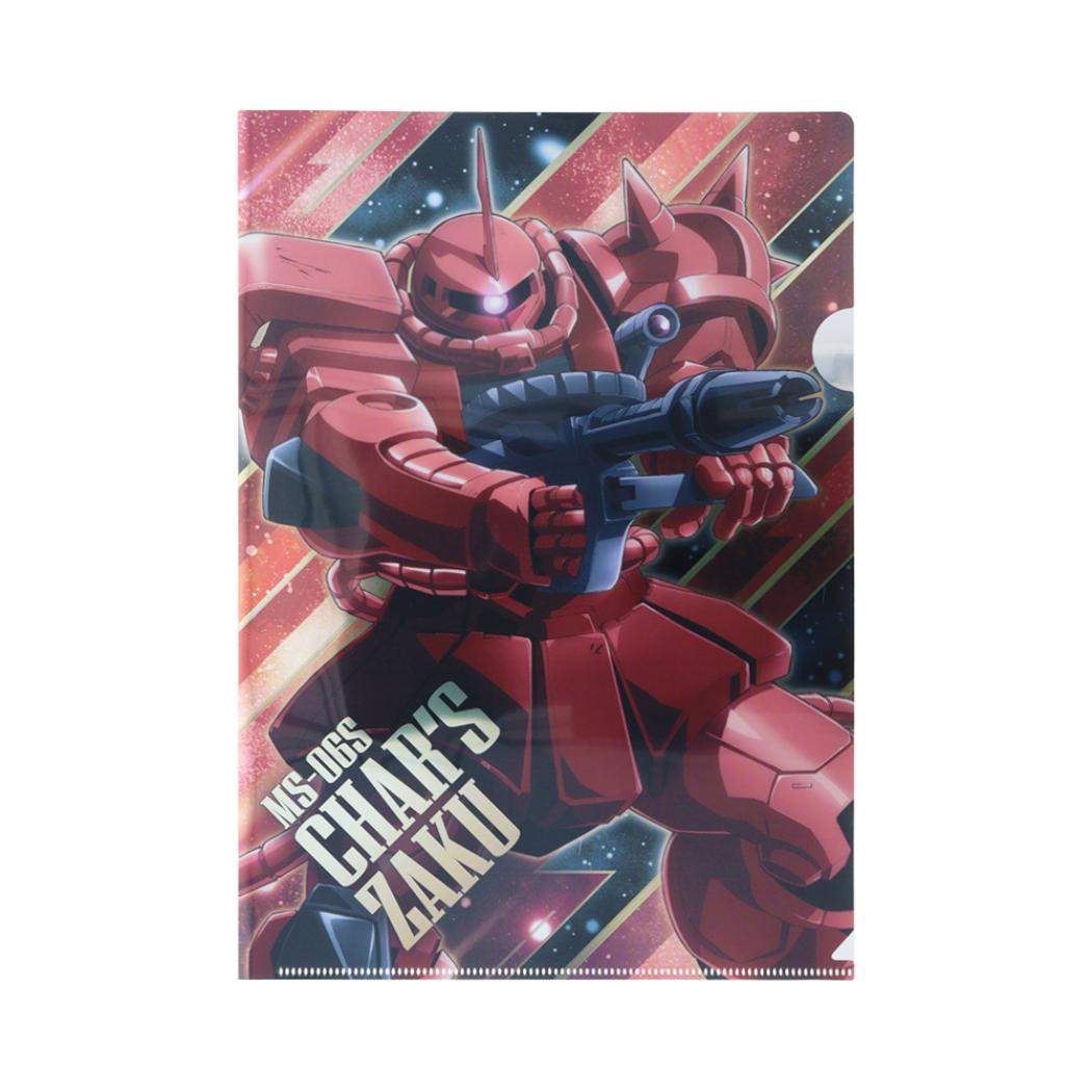 機動戦士ガンダム クリアフォルダー A4シングルメタリックファイル シャア専用ザク サンスター文具 コレクション文具 アニメキャラクター グッズ メール便可 シネマコレクション