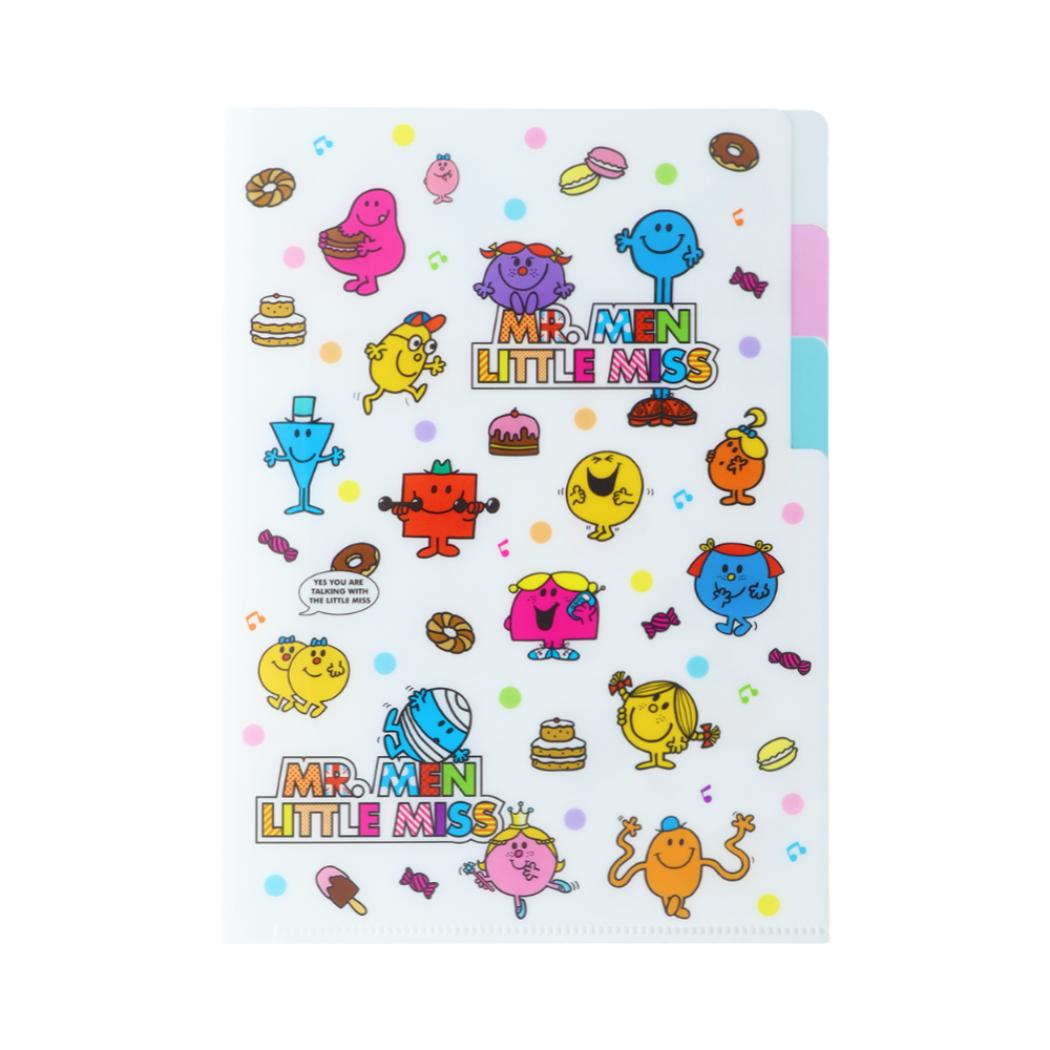ミスターメン&リトルミス ポケットファイル クリアファイルA5 3P M&L チラシ サンスター文具 新学期準備文具 キャラクター グッズ メール便可 シネマコレクション