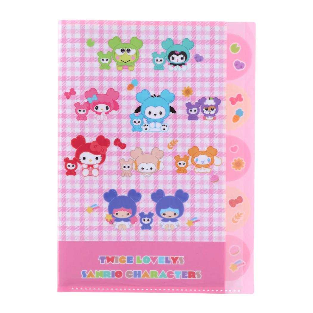 Twice Lovelys Sanrio Characters ポケットファイル ダイカットクリアファイル5P A4 チェック サンリオ サンスター文具 新学期準備文具 日本製 キャラクター グッズ メール便可 シネマコレクション