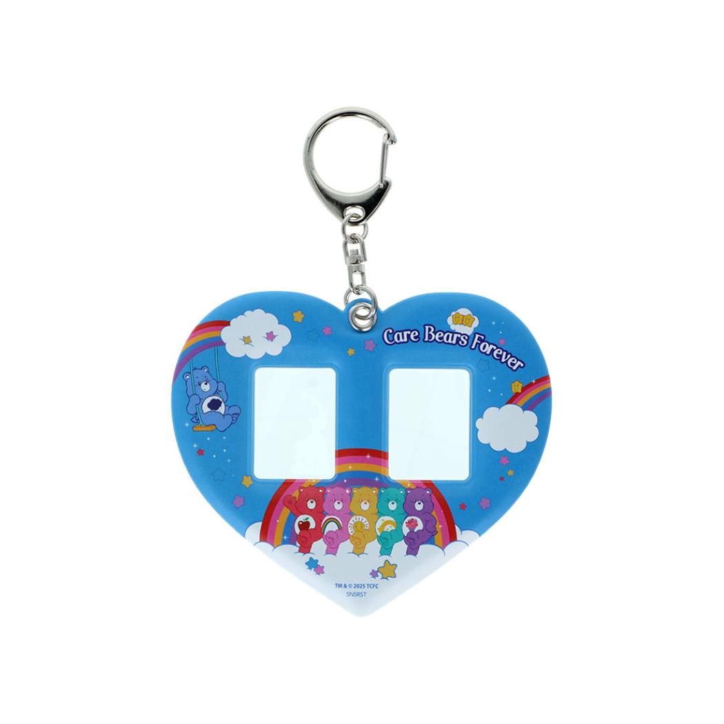 ケアベア キーリング ミニフォトホルダー ブルー CareBears サンスター文具 プレゼント キャラクター グッズ メール便可 シネマコレクション