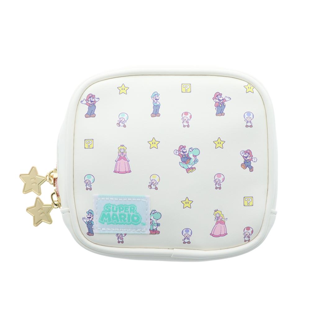 スーパーマリオブラザーズ コスメポーチ スクエアポーチ 味方 サンスター文具 小物入れ キャラクター グッズ シネマコレクション