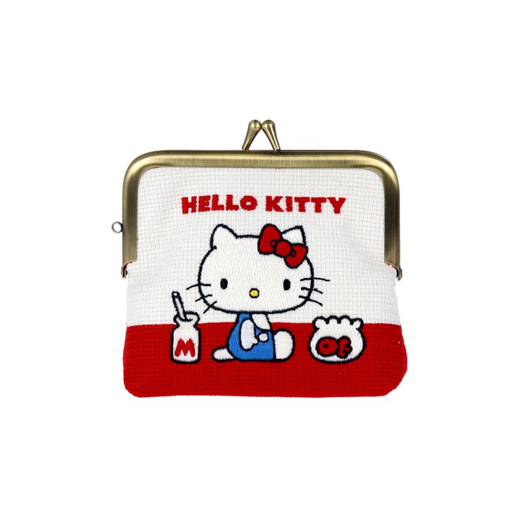 ハローキティ リップポーチ 畳刺繍ミニポーチ がま口 New Life Collection サンリオ サンスター文具 小物入れ コインケース キャラクター グッズ シネマコレクション