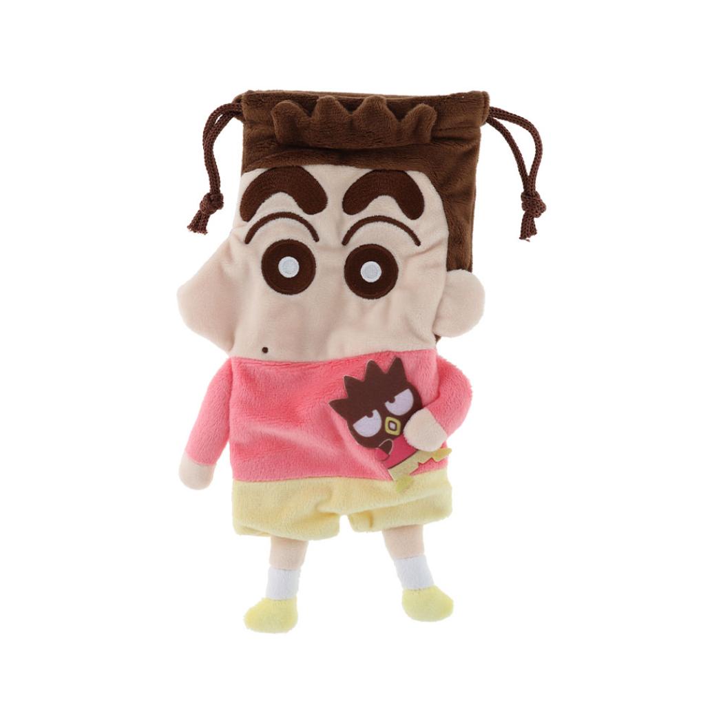 クレヨンしんちゃんxサンリオキャラクターズ 巾着袋 ぬいぐるみ巾着 しんちゃんxバッドばつ丸 サンリオ サンスター文具 小物入れ アニメキャラクター キャラクター グッズ メール便可 シネマコレクション