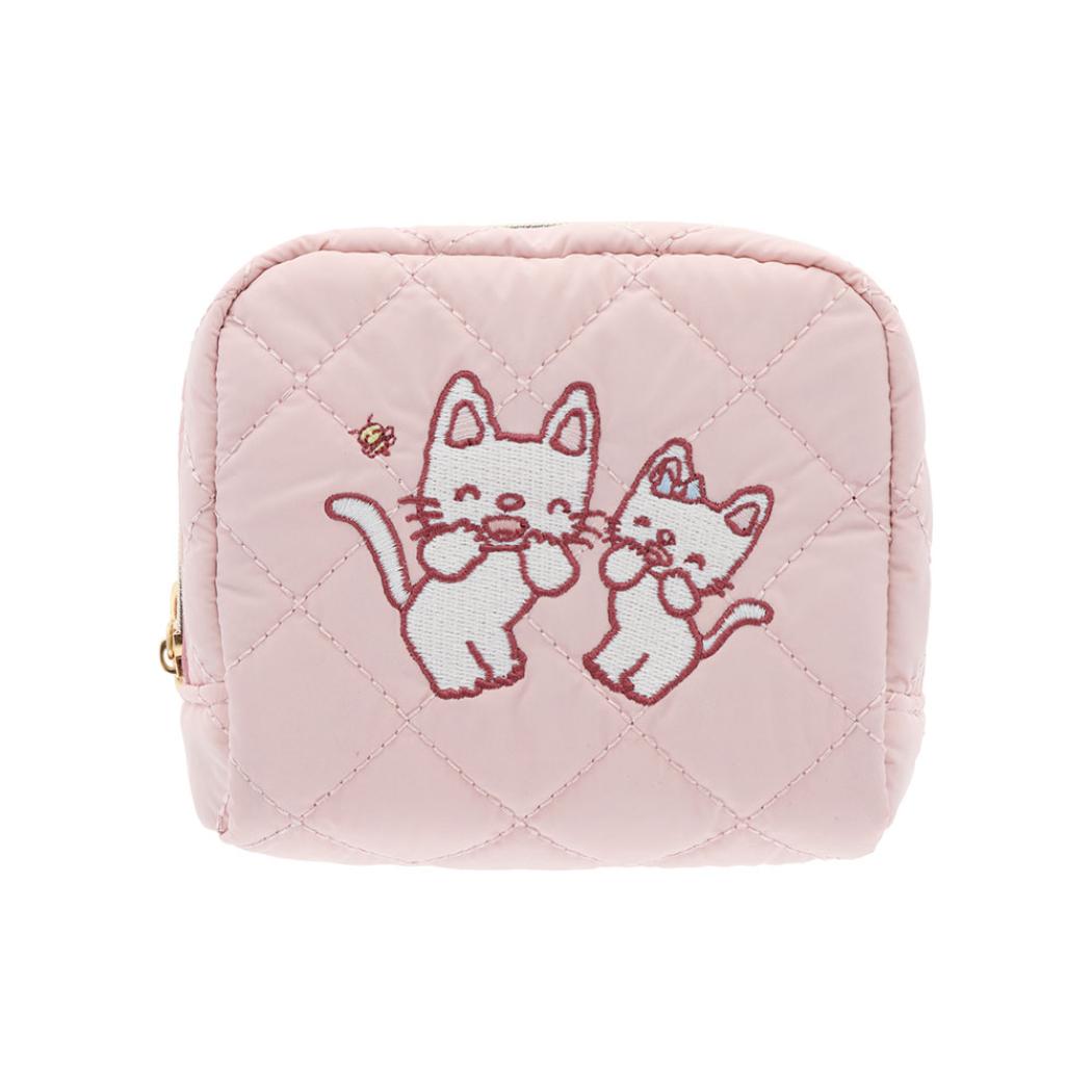 ノンタン コスメポーチ 刺繍ミニポーチ ピンク サンスター文具 小物入れ 絵本キャラクター グッズ シネマコレクション