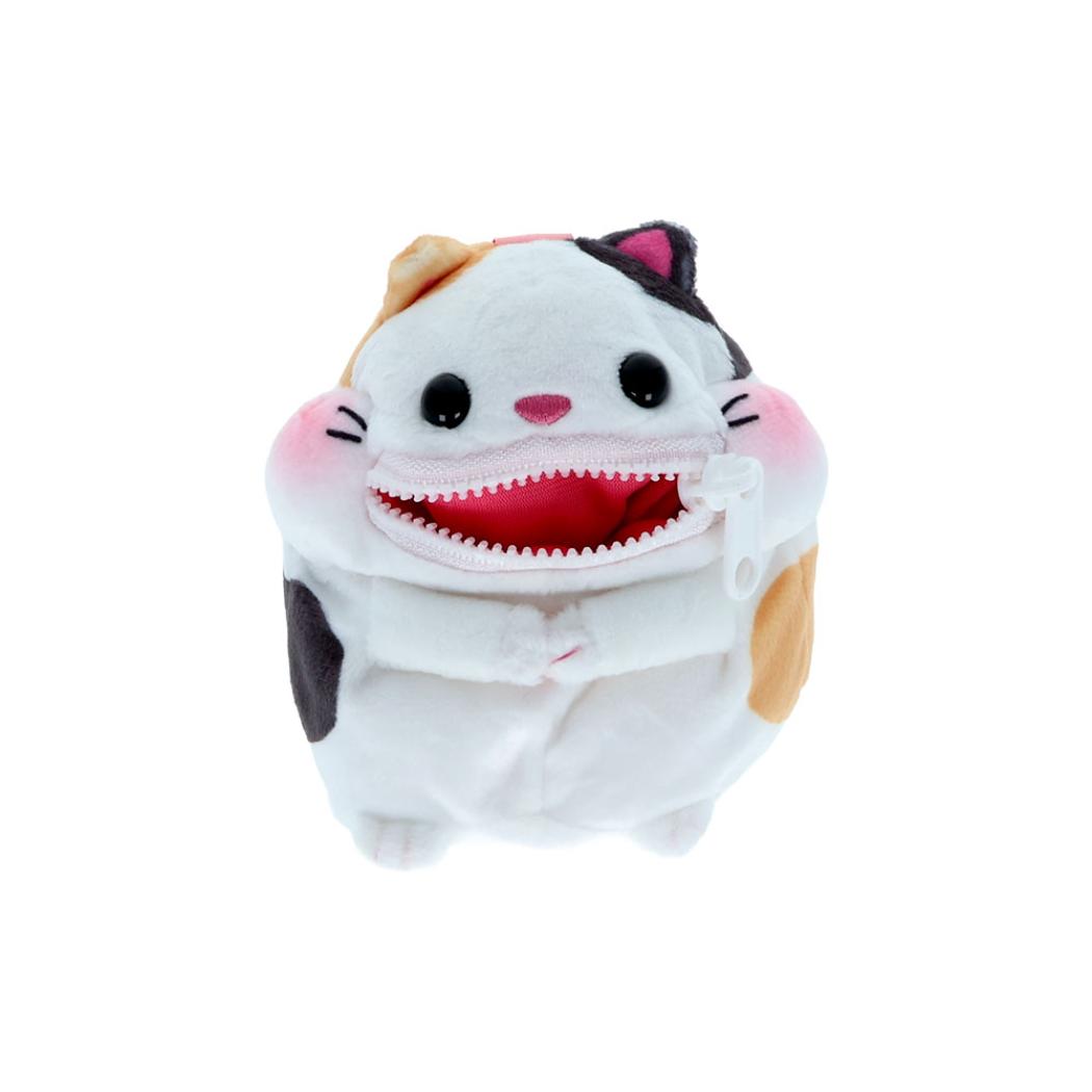 ミニポーチ ぱくぱくポーチ ほおばりいず みけねこ ねこ サンスター文具 小物入れ カラビナ付き グッズ シネマコレクション