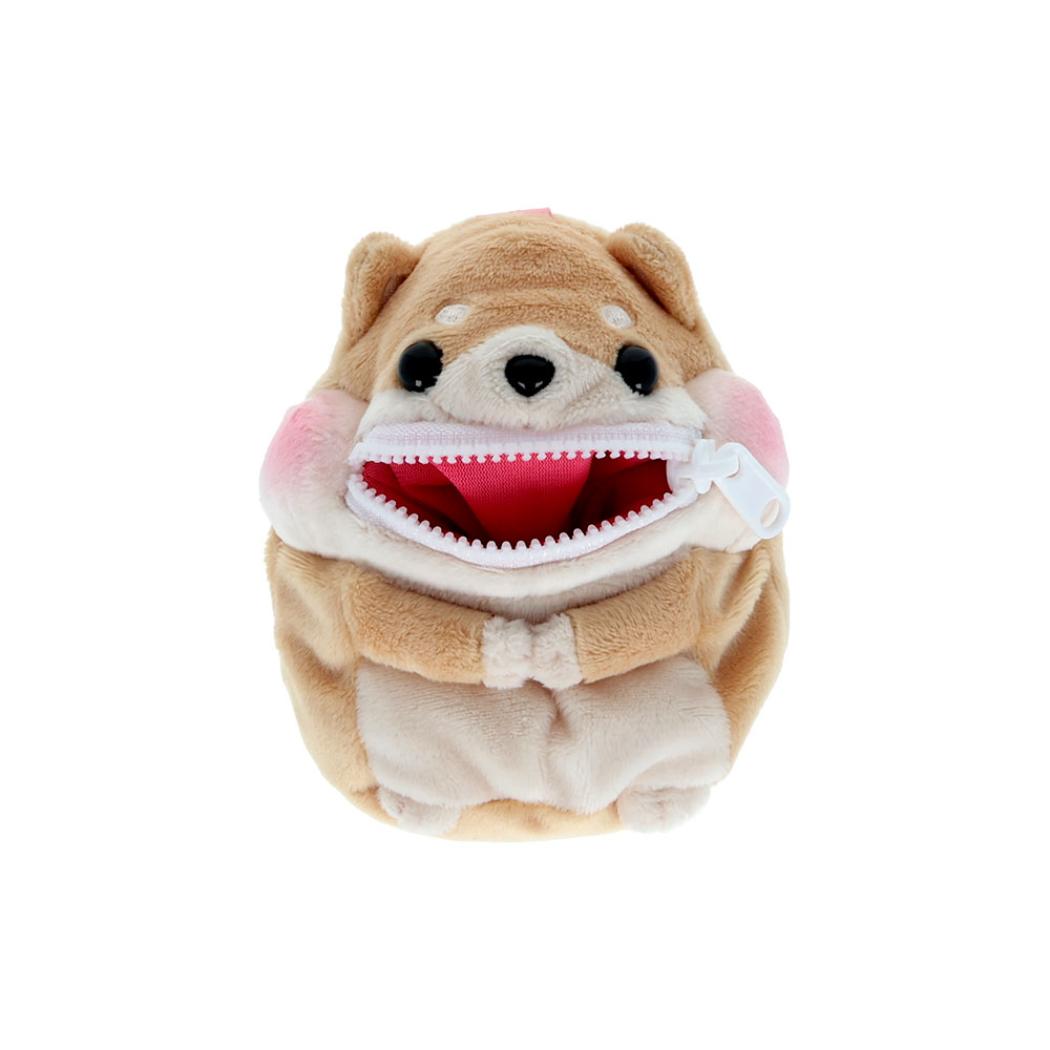 ミニポーチ ぱくぱくポーチ ほおばりいず しばいぬ いぬ サンスター文具 小物入れ カラビナ付き グッズ シネマコレクション