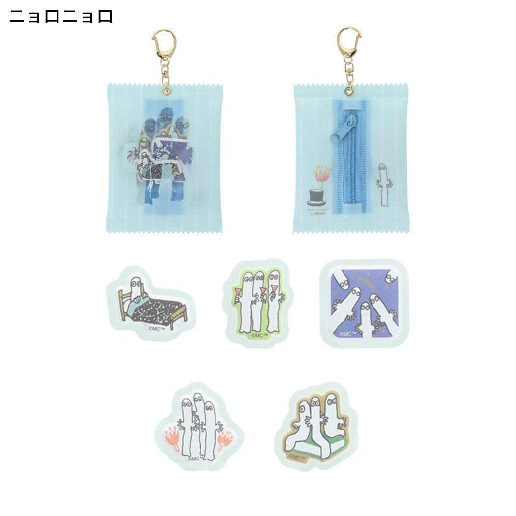MOOMIN ダイカットシール シール入りミニポーチ ニョロニョロ 北欧 サンスター文具
