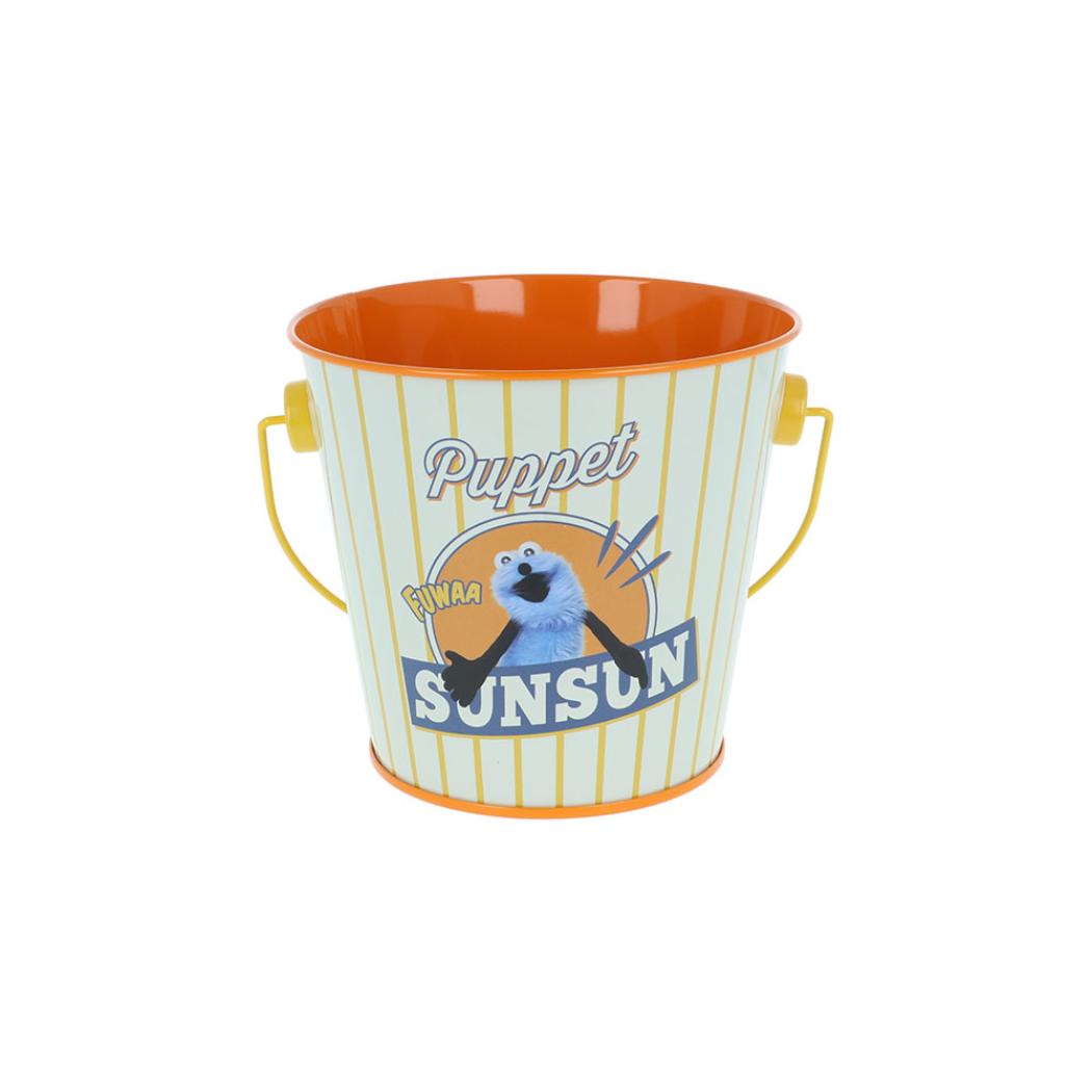 パペットスンスン 卓上収納 ブリキペンスタンド イエロー PUPPET SUNSUN サンスター文具 ペン立て キャラクター グッズ シネマコレクション