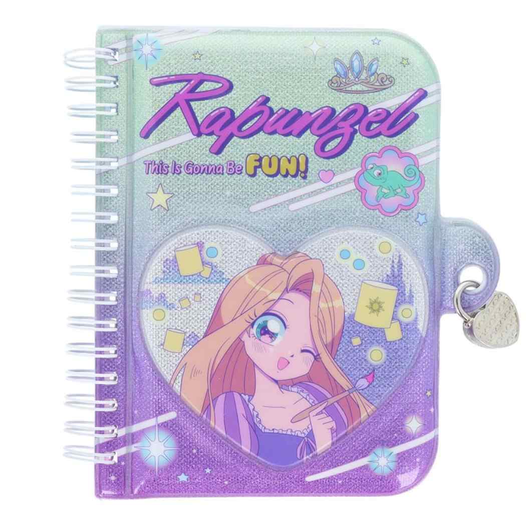 塔の上のラプンツェル リングノート 鍵付ノート バレエコア Y2K ディズニープリンセス サンスター文具 メモ帳 キャラクター グッズ メール便可 シネマコレクション